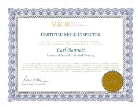 mold remediation certifications